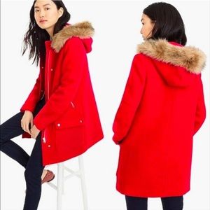 JCrew Red Coat